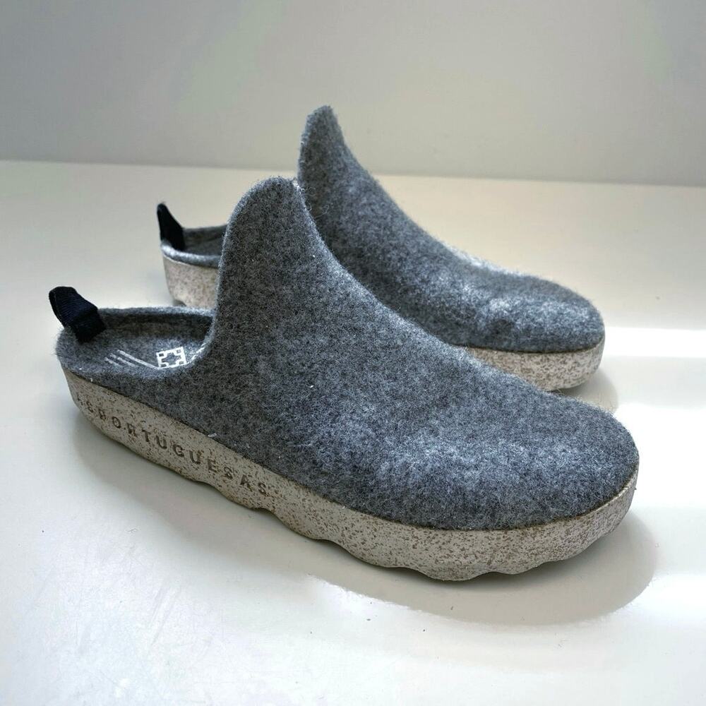 Asportuguesas Come Slip On Wool Felt Mules Clogs Travel Ecofriendly 40/W9-9.5